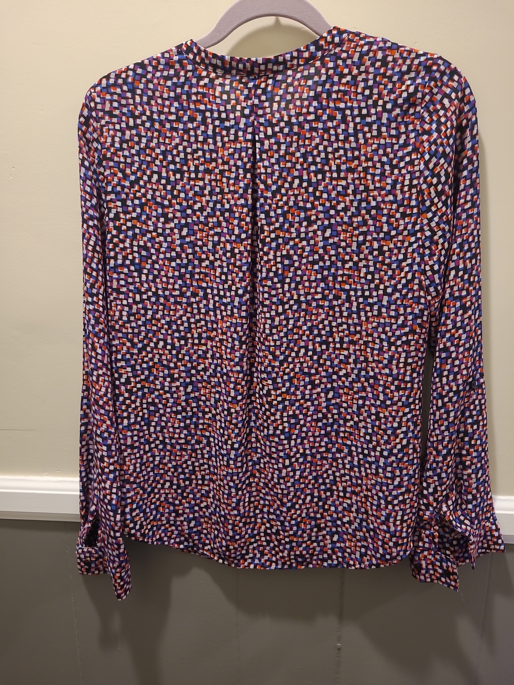 The Limited Blouse Womens M Multicolor Button Front Long Sleeve Geometric Top - Picture 11 of 14